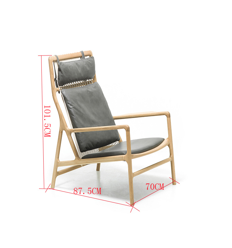 Nuevo producto Silla de pierna de madera de asiento negro y espalda