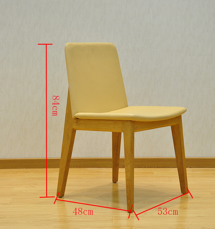 Base de madera Silla de comedor con asiento trasero alto Mobiliario