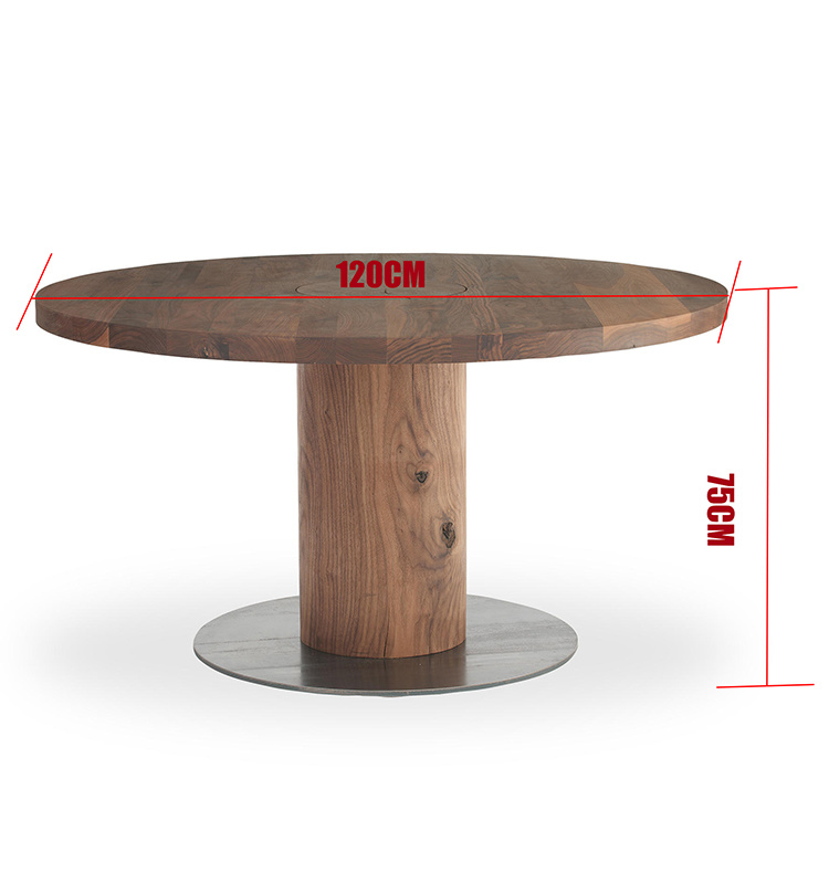 Mesa de comedor de metal de madera s&oacute;lida de estilo europeo 2018