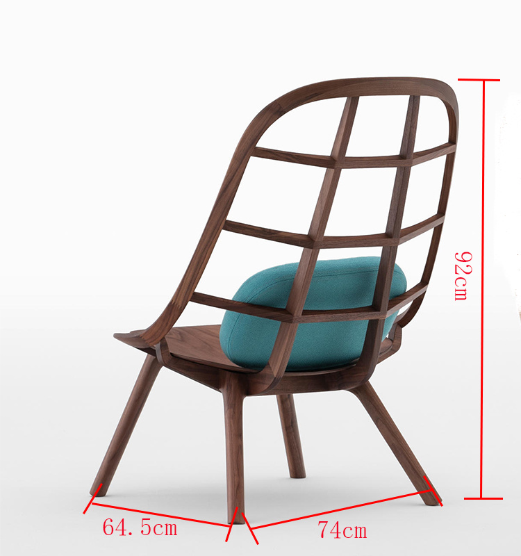 2018 Ocio de madera High Back Sill&oacute;n de la sala de estar Mobiliario