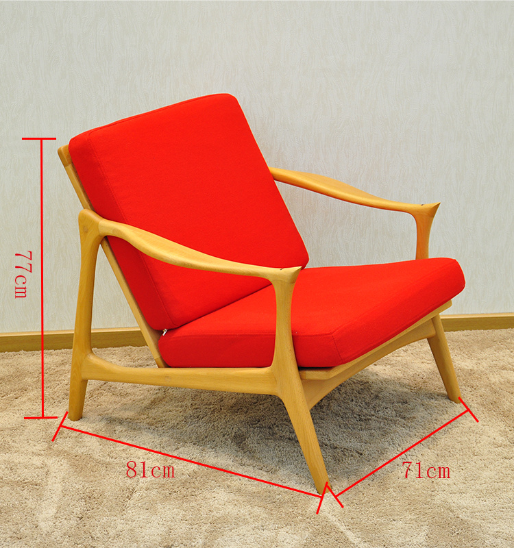 2019 Muebles modernos de madera sala de estar Silla de ocio