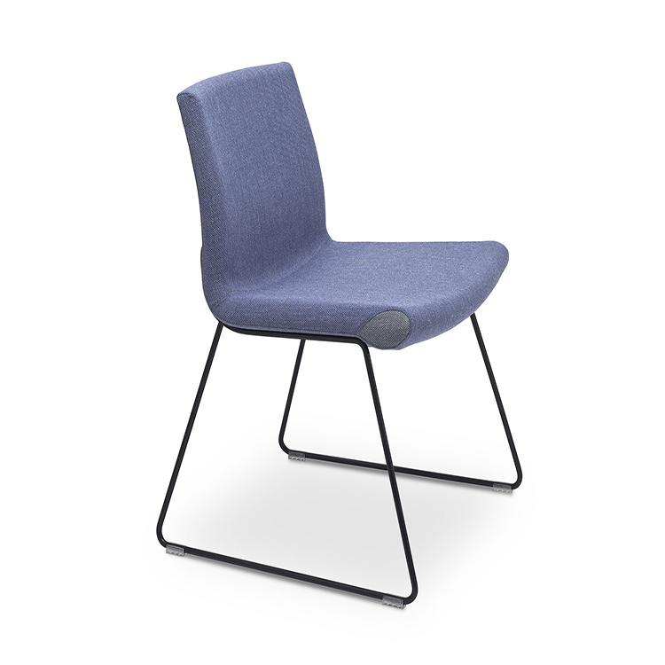 Silla de comedor de tela de metal estable moderno