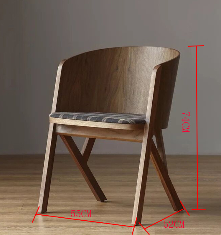 2019 Muebles de madera modernos Silla de restaurante Venta caliente