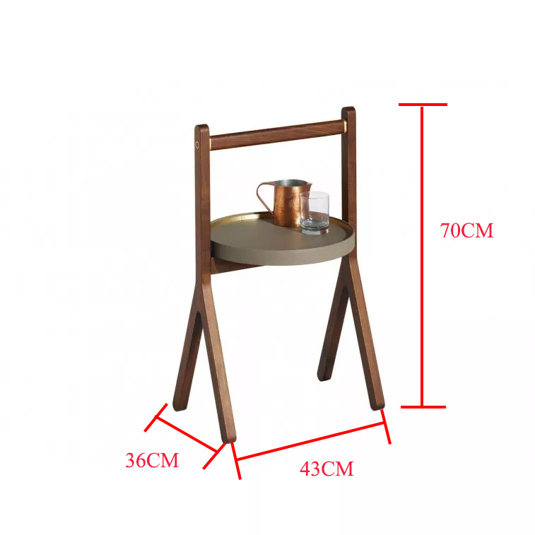 Mesa de t&eacute; de caf&eacute; de madera de nuez natural 2019