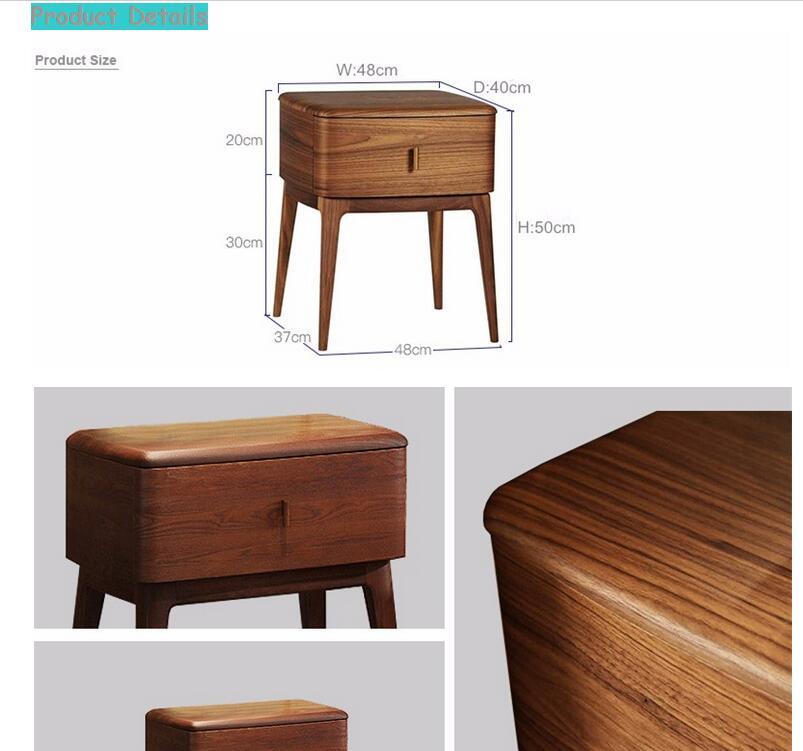 Mesa de almacenamiento de mesa de madera moderna de madera Muebles de la sala de estar