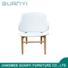 Restaurant Wooden Armrest Dining Chairs White Wooden Dining Chair