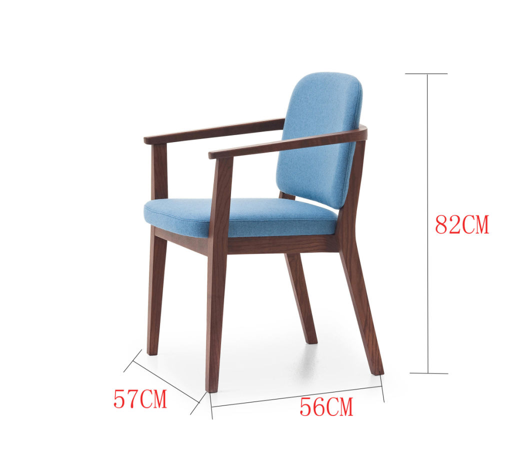 Silla de comedor de asiento de tapicer&iacute;a de madera maciza moderna
