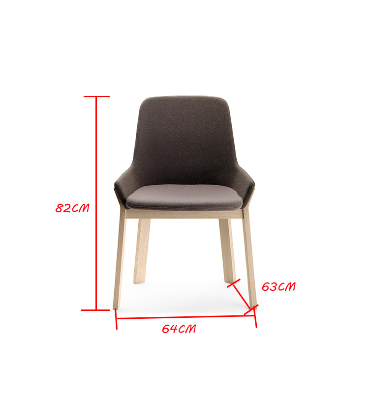 Moda Simply Solid Wood Frame Teject Atr&aacute;s Silla de ocio del hotel