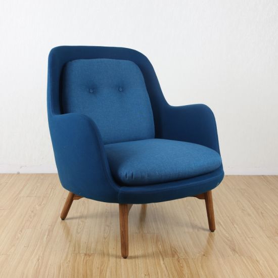 Solid Ash Wood High Back Seat Leisure Chair Fabric Sofa
