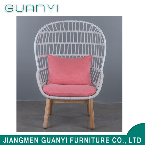 2019 Wooden Cotton Rope Hotel Furniture Leisure Armchair