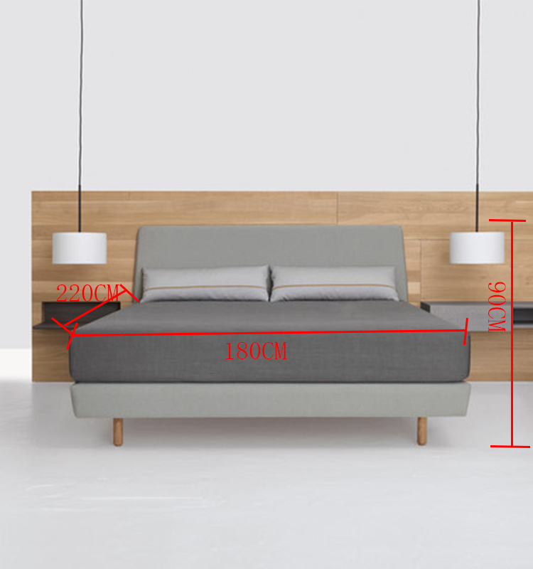 Muebles modernos de madera de madera para cama de madera cama doble cama