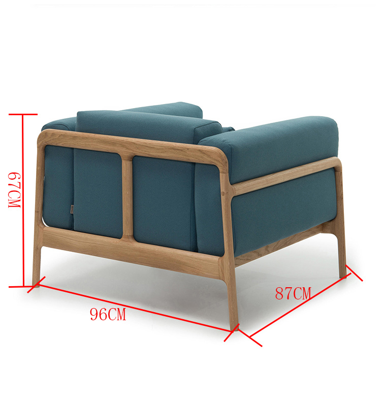 Tela de madera s&oacute;lida de ceniza Sof&aacute; de ocio con un asiento