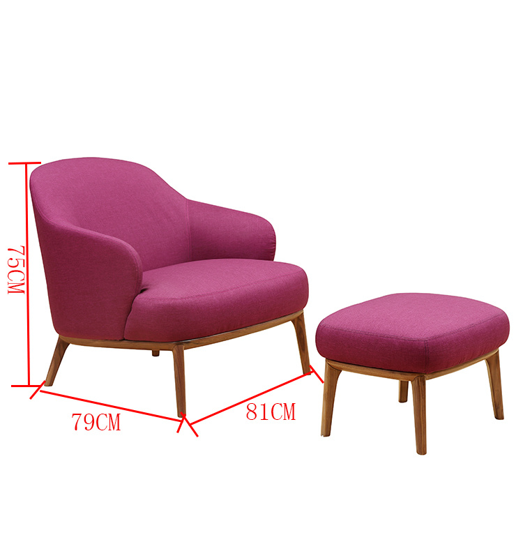 Ocio Pierna de madera Alta espalda Sill&oacute;n Sala de estar Muebles de hotel