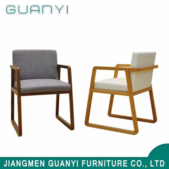 New Product High Quality Wooden Legs Chair with PU Leather Seat
