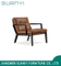 Hot Sale Leather Ash Wooden Furniture Armchair