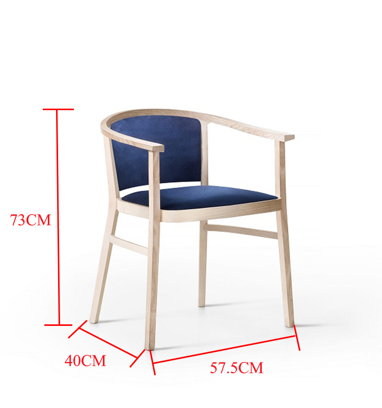 Venta caliente c&oacute;moda tela coj&iacute;n silla de comedor de madera