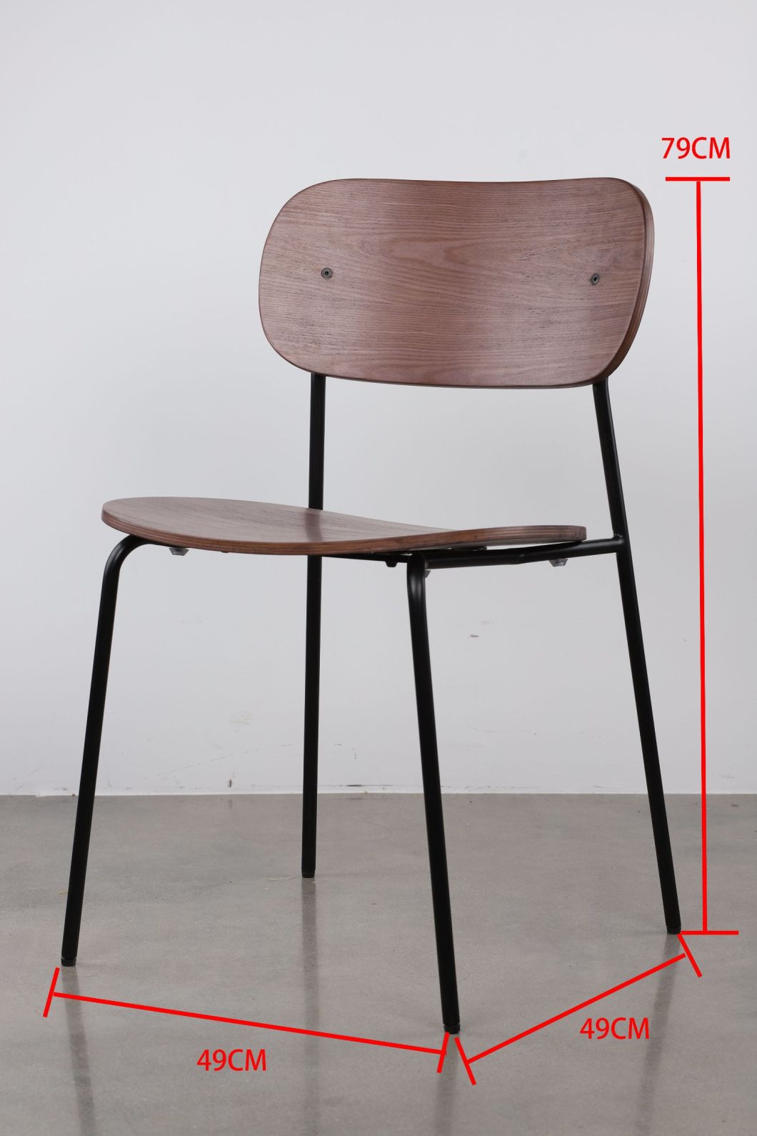 Silla de comedor de muebles de metal nuevo moderno