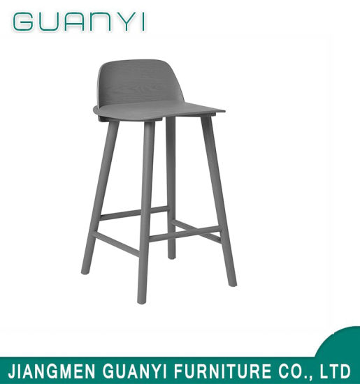 Factory Wholesale Solid Ash Wood Furniture Bar Stool