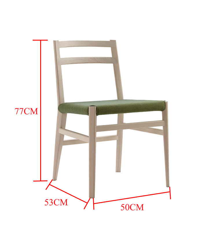 Silla de comedor de madera de ceniza blanca