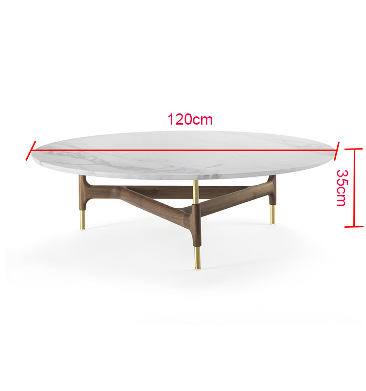 Mesa de caf&eacute; de m&aacute;rmol de muebles de madera moderno 2019