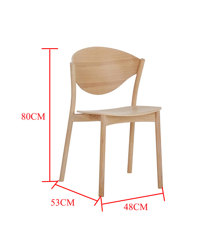 Silla de comedor de madera s&oacute;lida natural de la venta caliente 2019