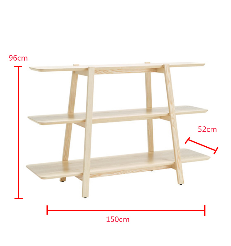 Dise&ntilde;o de moda Tres capas Soild Furniture Bookshelf