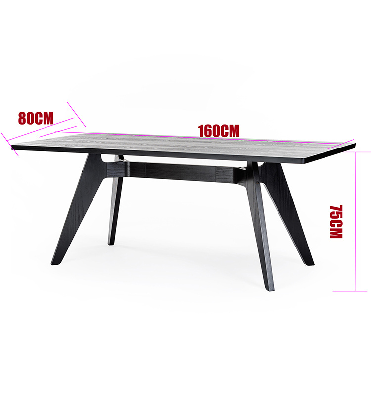 2018 Retangle Solid Ash Wood Restaurant Muebles Mesa de comedor