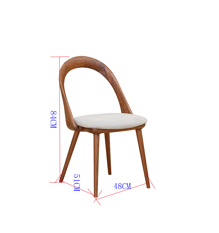 Silla de comedor con acabado de madera s&oacute;lida con clase alta moderna