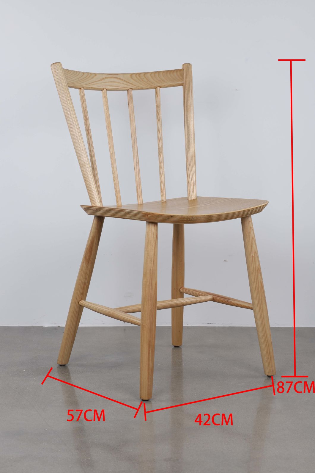 Morden Pintura Natural Ceniza Ceniza Silla de Madera