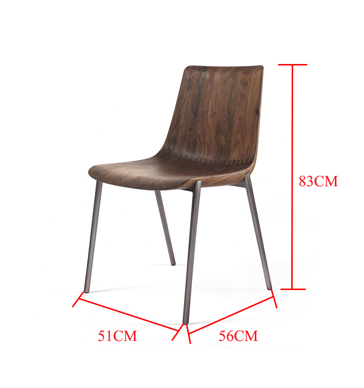Silla de comedor de muebles de mesa de madera natural