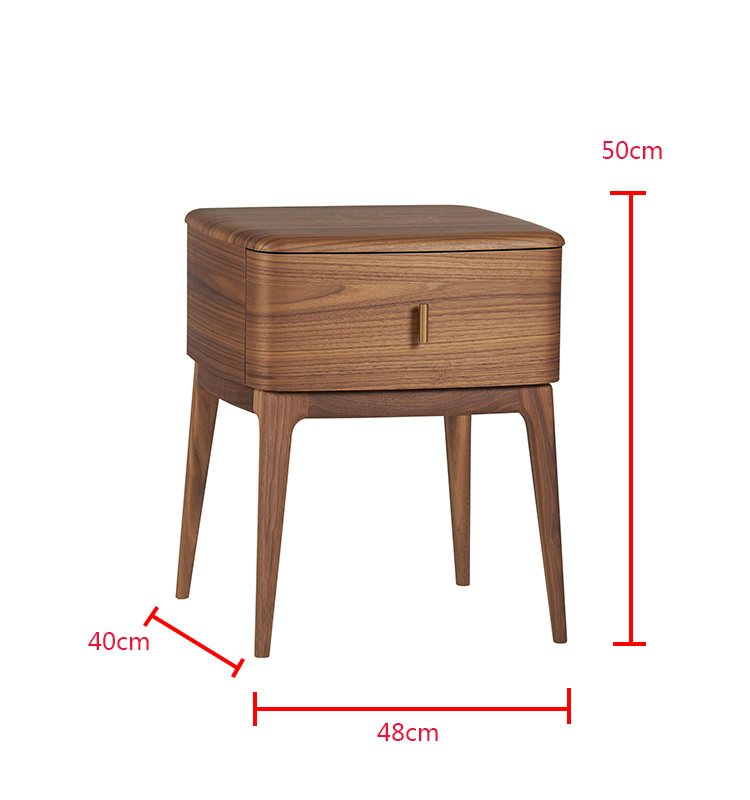 Classic Natural Soild Ash Wood Design Muebles Dormitorio Nightstand