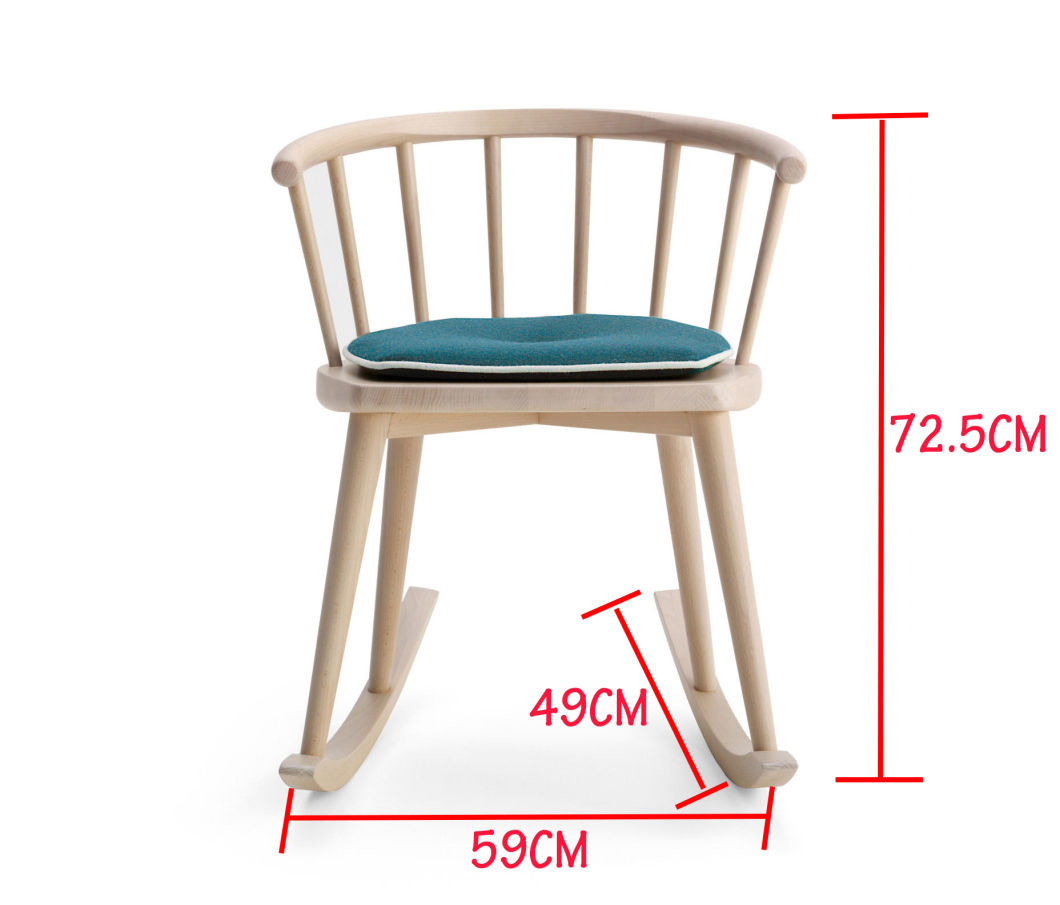 Silla de mecedora de madera de ocio n&oacute;rdico simple