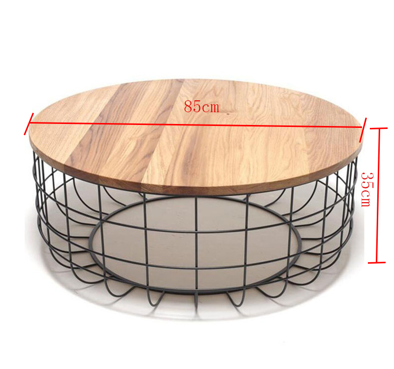Mesa de caf&eacute; de metal de muebles de madera nuevo moderno 2019