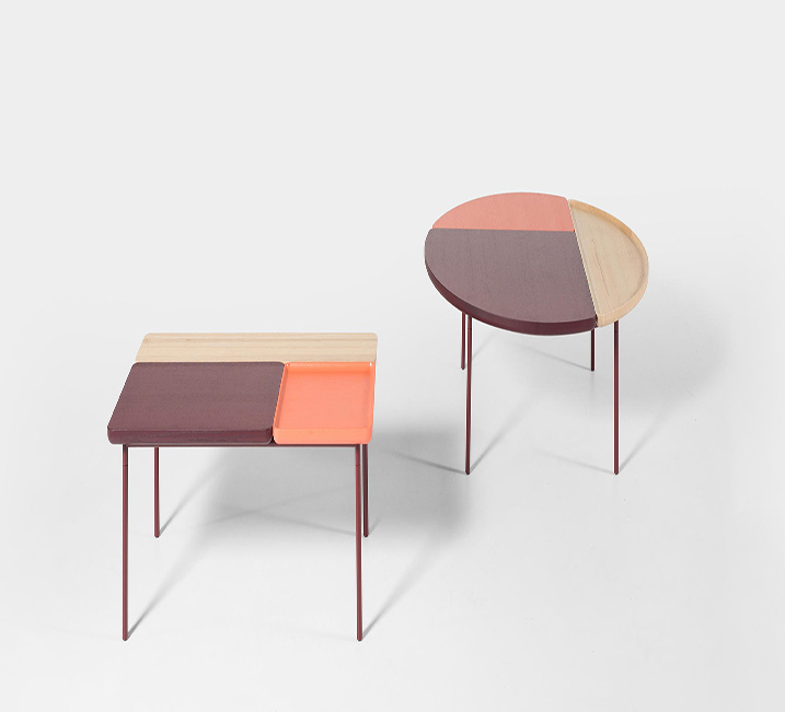 2019 Muebles de mesa redonda de madera simple de madera