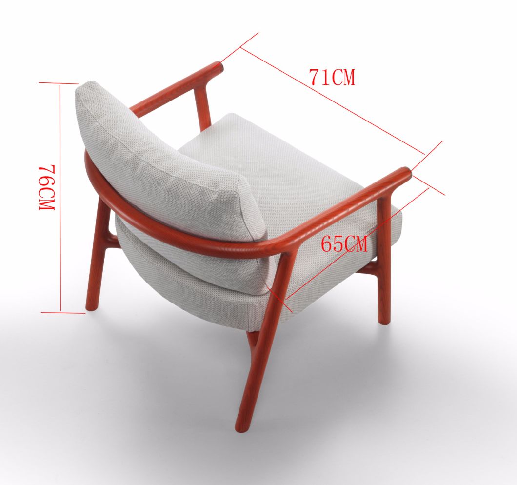 2018 madera s&oacute;lida de madera con tela Sof&aacute; de asiento de espuma Sill&oacute;n