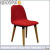 Red Color Modern Wooden Cylindrical Legs Dining Furniture with Backrest