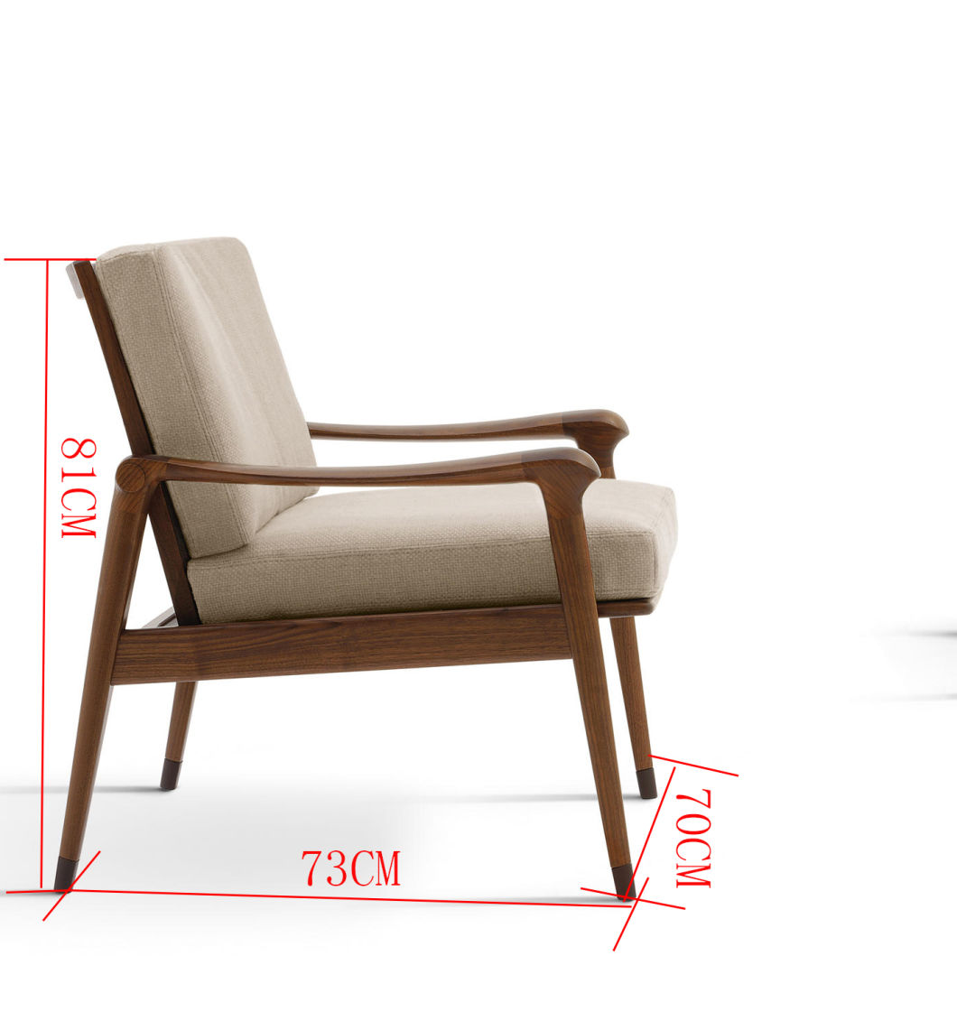 2018 Solid Ash Wood con sill&oacute;n de asiento de espuma de tela de brazo