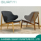 New Solid Ash Wood Bent Wood with Fabric Seat Armchair