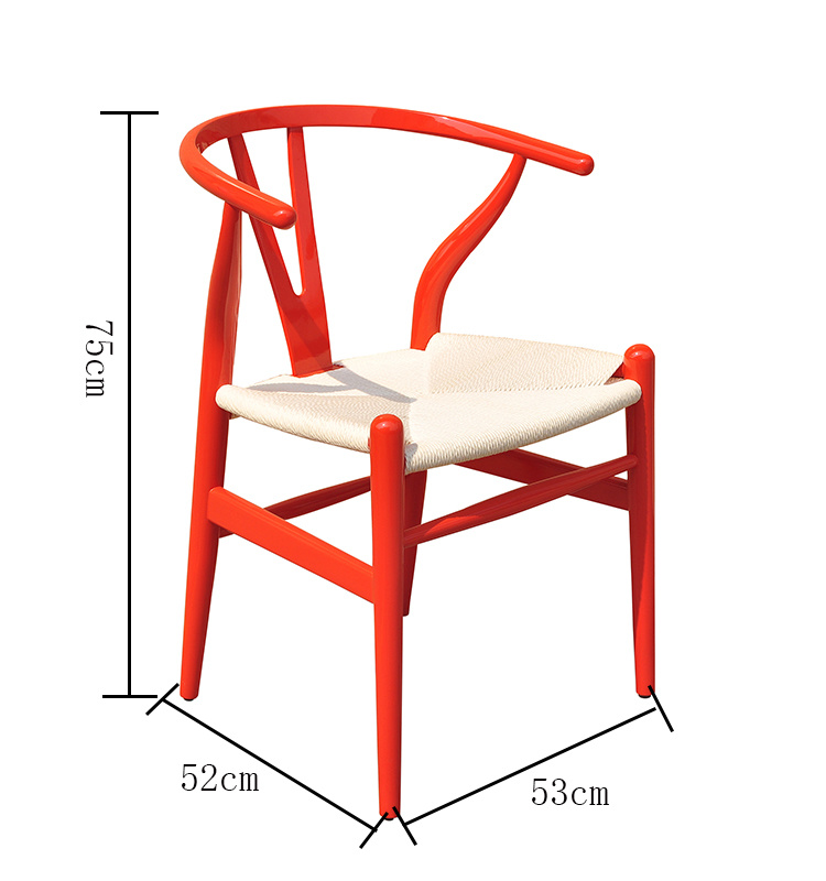 2019 Moderno Colorido Cuerda de papel Muebles de madera Silla de comedor
