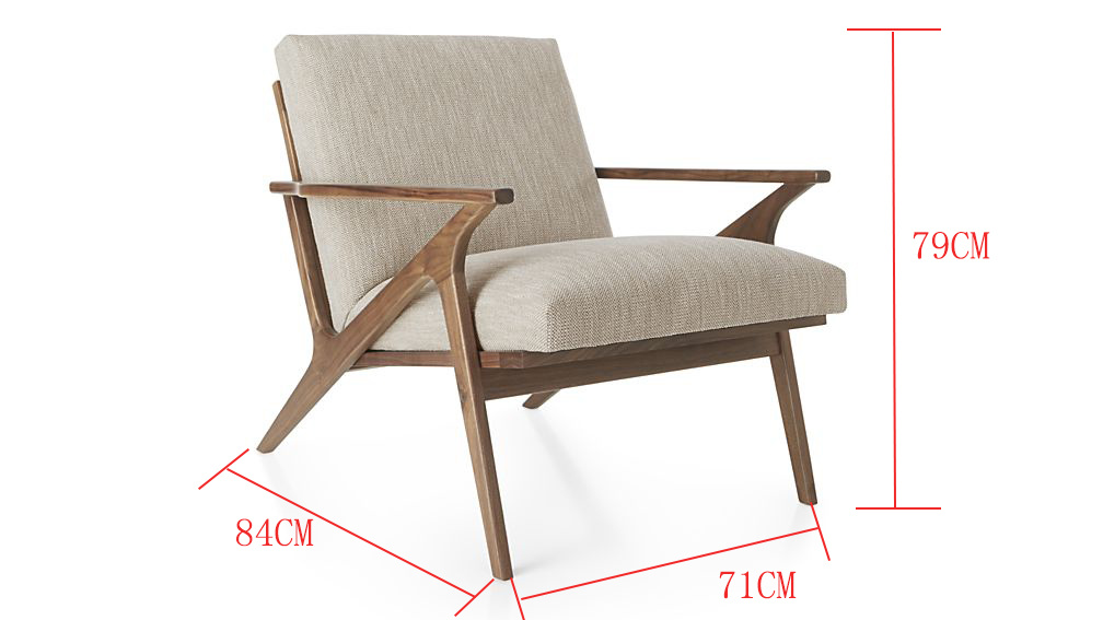 Silla de brazo de una sola persona comercial tapizada simple