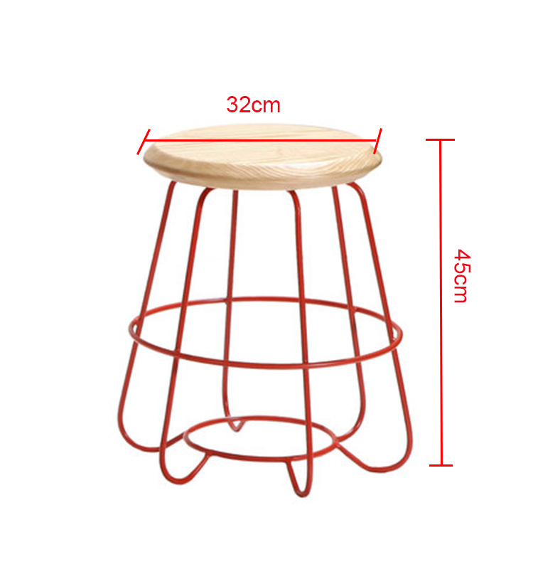 2019 Muebles modernos de madera Metal Cafe Bar Taburete