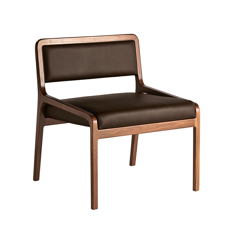 2018 Nuevo Moderno Black PU Asiento de madera Armchair Sill&oacute;n Sill&oacute;n de ocio