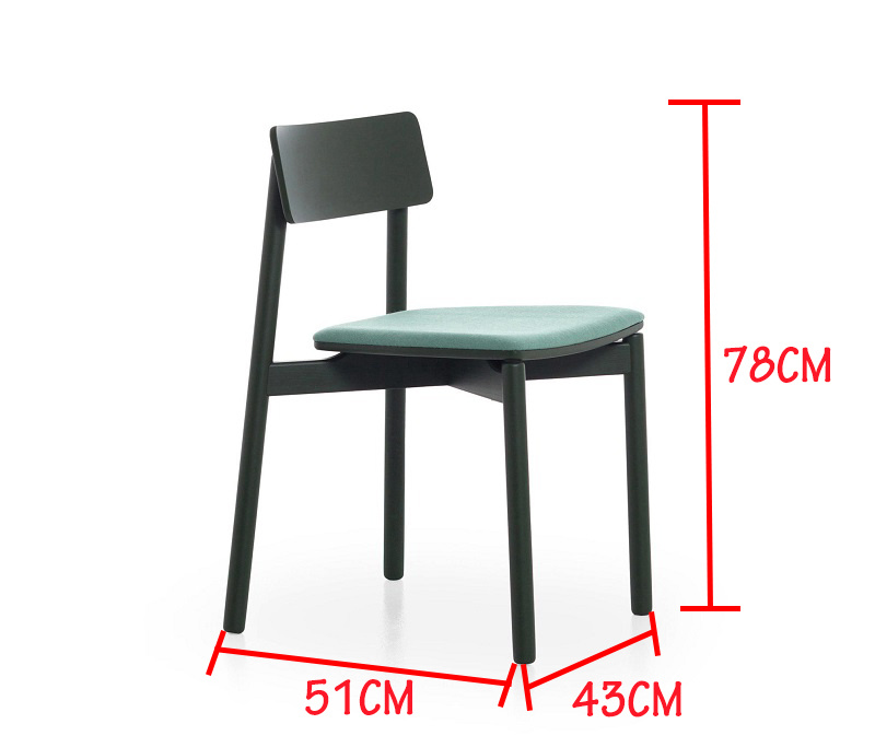 Silla de comedor de muebles de madera de ceniza simple