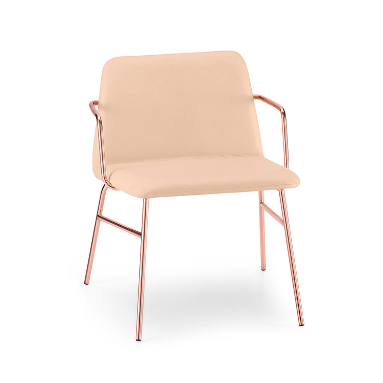 2018 Venta caliente moderna Rose Gold Restaurante Silla de comedor