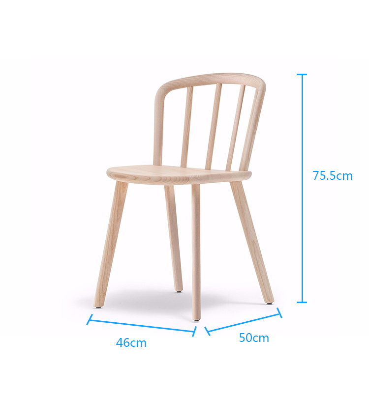 2018 Roma New Design Ash Wood Furniture Dining Restaurant Silla