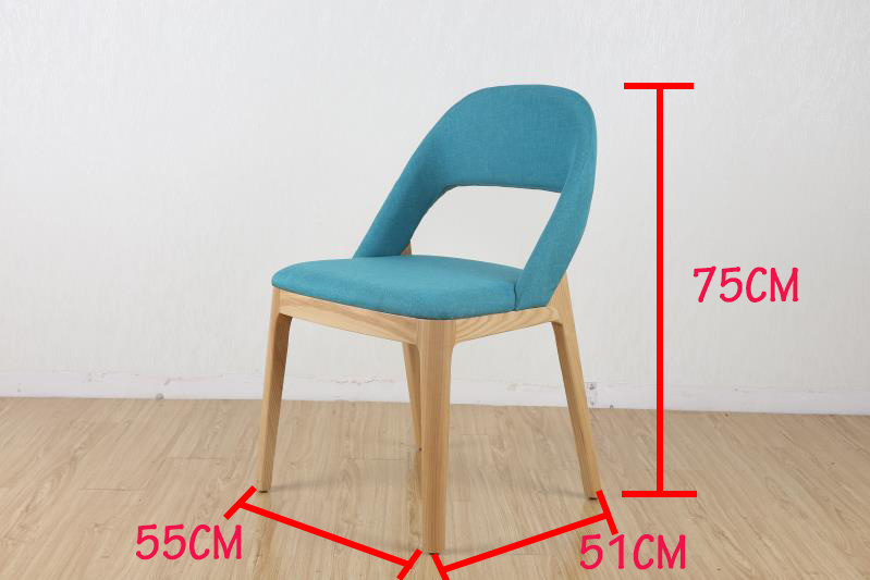 Silla de comedor de muebles de madera s&oacute;lida de dise&ntilde;o simple