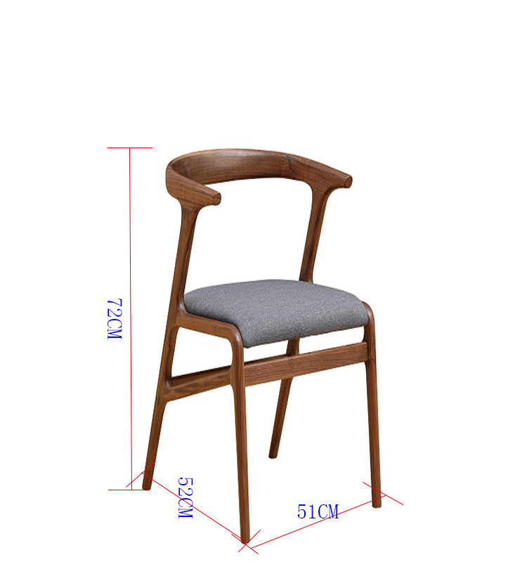 2018 elegante simple asiento suave espalda dura silla de comedor