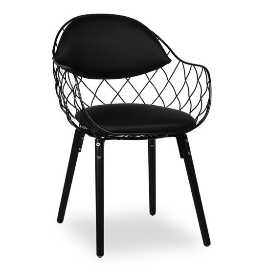 Black Color Wire Metal Modern & Comfortable Dining Chair