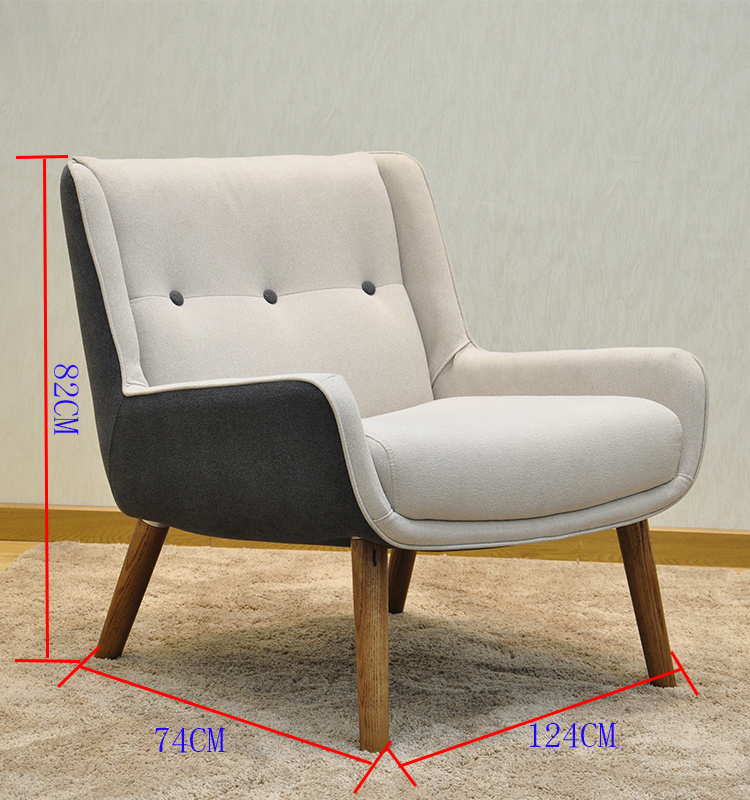 Mobiliario de la sala de estar de la sala de estar de la pierna de madera moderna