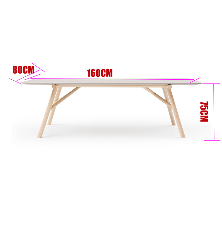 2019 Retangle Solid Wood Restaurant Muebles Conjuntos de comedor mesa